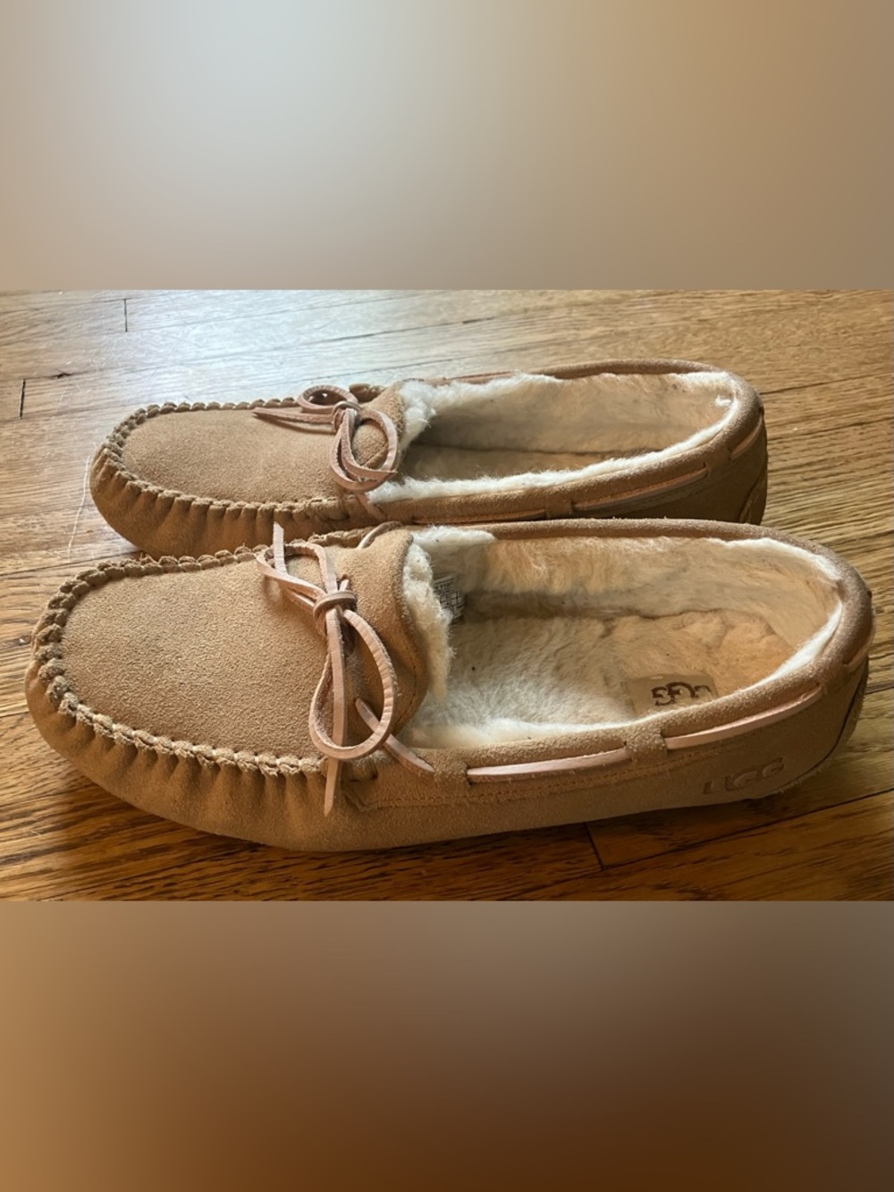 Ugg Dakota Slippers Suede Shearling Beige Pink 11
